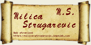 Milica Strugarević vizit kartica